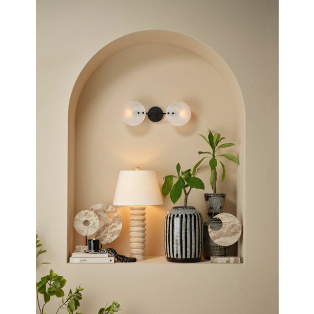 2020s Jamie Young Abacus Table Lamp in Bleached For Sale - Image 5 of 5