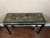 Vintage Chinese Console Table Black Lacquer Gilt Hand Painted Garden Scene c1950. A striking vintage Chinese black lacquer...