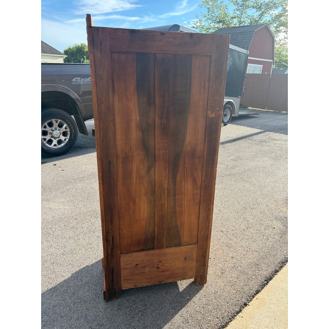 Antique Circa 1900 Golden Oak and Glass Corner China Cabinet For Sale - Image 9 of 11