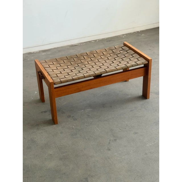 Animal Skin 1990s Post Modern Woven Benches - Single For Sale - Image 7 of 7