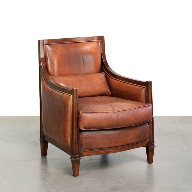 Vintage Art Deco Sheepskin Armchair For Sale - Image 14 of 14