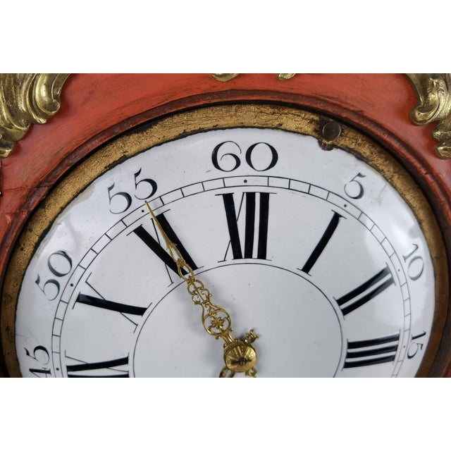 Antique Neuchâtel Pendulum Clock with Console, 1760-80, with Three Bells, 1770 For Sale - Image 12 of 18