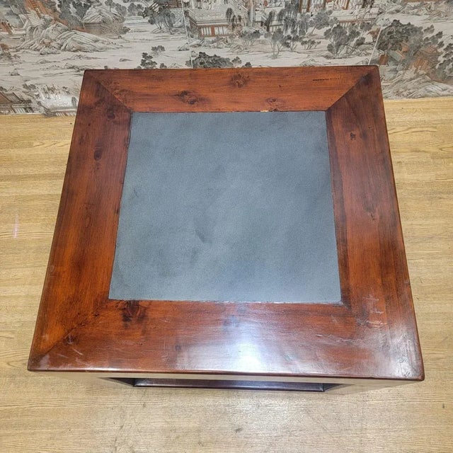 Antique Shanxi Province Elm Side Table With Stone Top For Sale In Chicago - Image 6 of 10