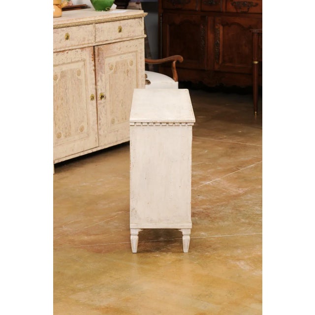 Swedish Gustavian Style 1890s Apothecary Chest with 10 Drawers and Carved Dentil For Sale - Image 10 of 13