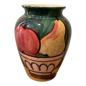 Vintage Ceramic Vase Hand Painted Handcrafted by Bellini Piu Art Studio Pottery Italy