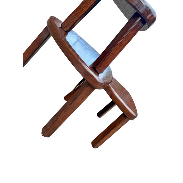 1970s Triangular Oak Nesting Tables from Pierre Chapo, 1970s, Set of 3 For Sale - Image 5 of 11