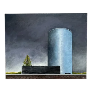 2022 "Anna’s Tower" Rustic Architectural Landscape Original Print by Roxanne Ritzel
