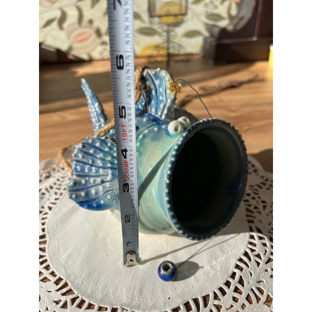 1970s Large Open Mouth Ceramic Fish Bowl Wall Hanging For Sale - Image 4 of 7