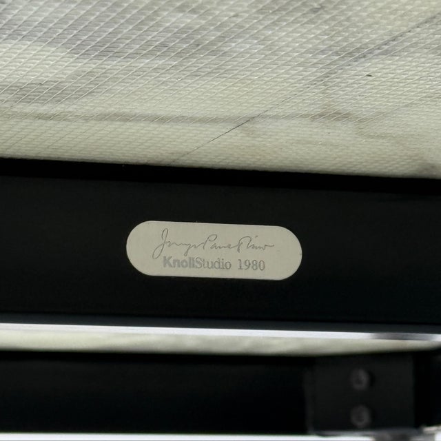 Metal 1980s Marble Racetrack Dining Table by Joseph D’Urso for Knoll For Sale - Image 7 of 9