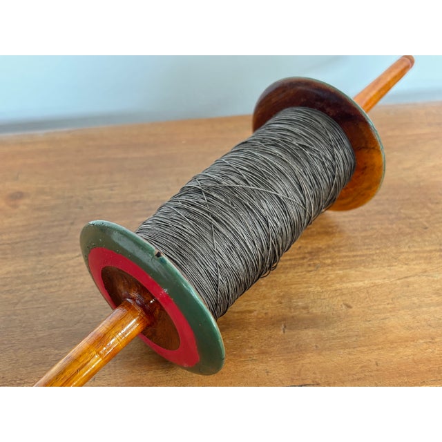 Vintage Turned Wood Kite Spool For Sale - Image 6 of 6