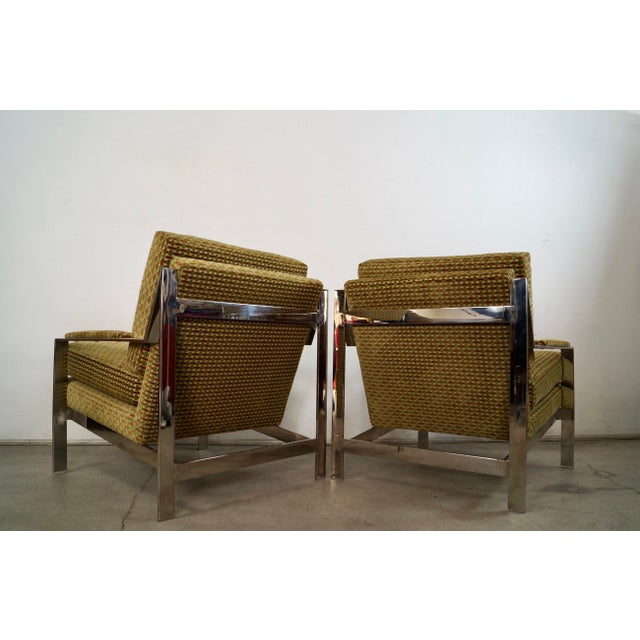 Mid-Century Modern Milo Baughman Style Lounge Chairs - A Pair For Sale In Los Angeles - Image 6 of 12
