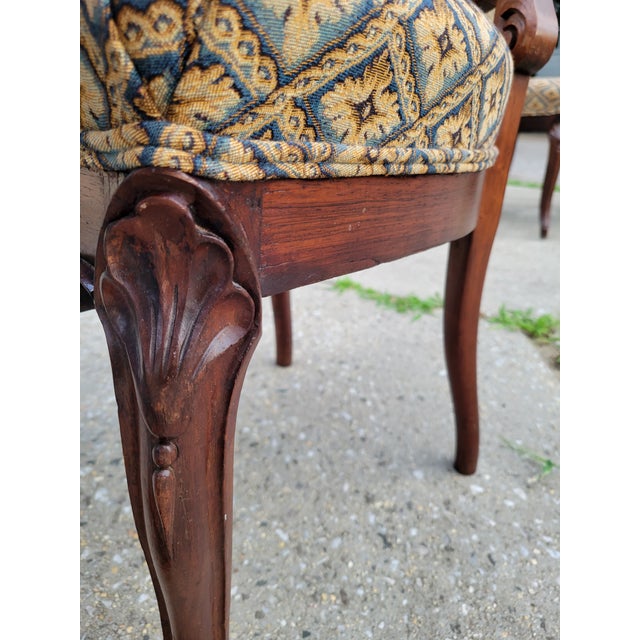 Late 19th Century Victorian Carved Rosewood Parlor Chairs For Sale - Image 15 of 15