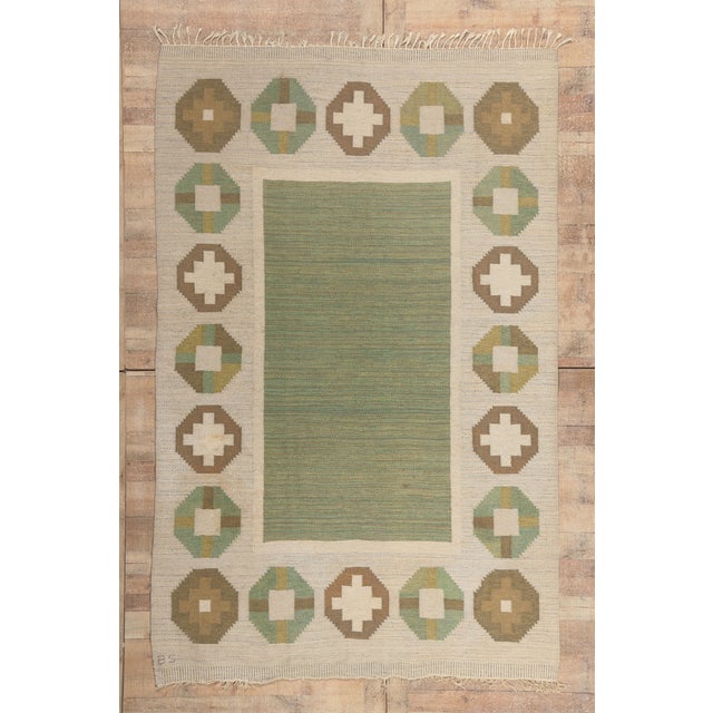 Vintage Swedish Rollakan Rug, 06'03 X 09'09 For Sale - Image 11 of 11