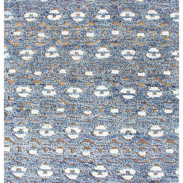 Keivan Woven Arts Modern Design Runner in Blue and Brown Tones 2'7 X 10 For Sale - Image 11 of 13
