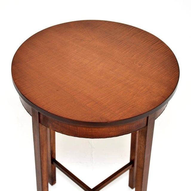 1900 - 1909 Antique Edwardian Satin Wood Occasional Side Table, 1900 For Sale - Image 5 of 8