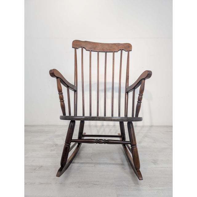 Wood Wooden Rocking Chair, 1960s For Sale - Image 7 of 12