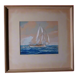 J. Duncan Gleason - Sailboat - Pencil & Gouache c.1928