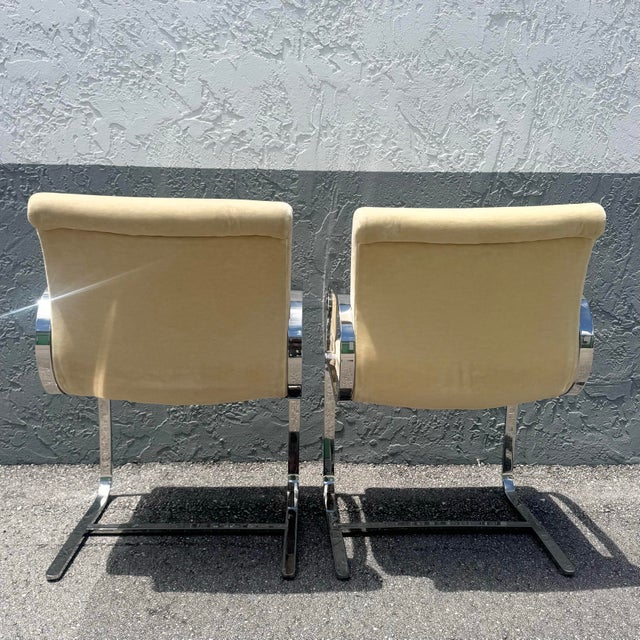 Mid 20th Century Mid Century Modern Miles Van Der Rohe Brno Style Cantilever Dining Chairs - Set of 4 For Sale - Image 5 of 10
