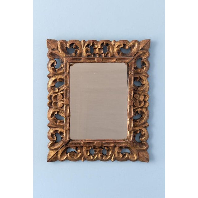 French Baroque Giltwood Openwork Mirror, 1900s For Sale - Image 8 of 8