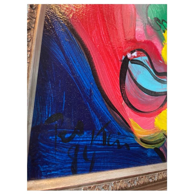 1990s “Andy Warhol” by Artist Peter Keil Original Titled Painting Framed For Sale - Image 5 of 7