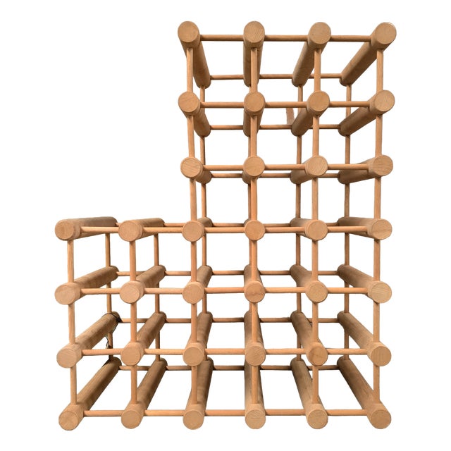 Danish Wooden Modular Wine Rack by R. Nissen for Bodum, 1960s For Sale