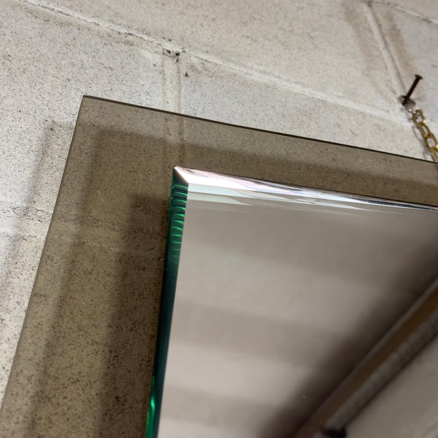Glass Smoked Glass Mirror from Fontana Arte, 1970s For Sale - Image 7 of 10