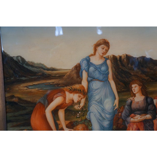 Red Late 20th Century The Mirror of Venus After Edward Burne-Jones's Oil Painting Mythological Figures, Framed For Sale - Image 8 of 12