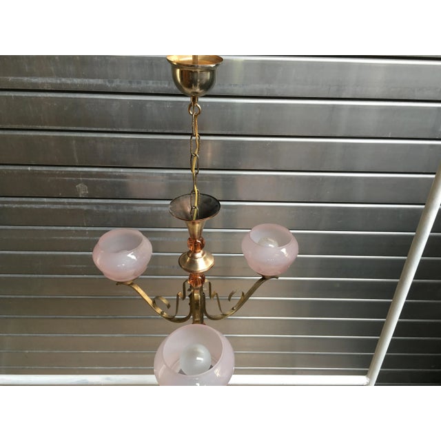 Art Deco Chandelier, 1950s For Sale - Image 14 of 17