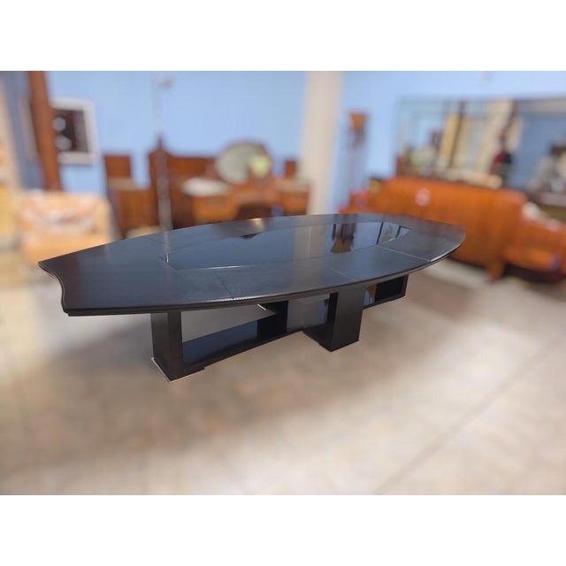 Italian Modern Executive Table in Black Finish by Tecno, 1994 For Sale - Image 10 of 18
