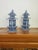 Chinoserie Blue & White Ceramic Pagoda Jars - a Pair For Sale In Philadelphia - Image 6 of 11