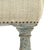 French Giselle Olive Stool - Natural Linen / Distressed Teal-Gray Painted Frame For Sale - Image 3 of 4