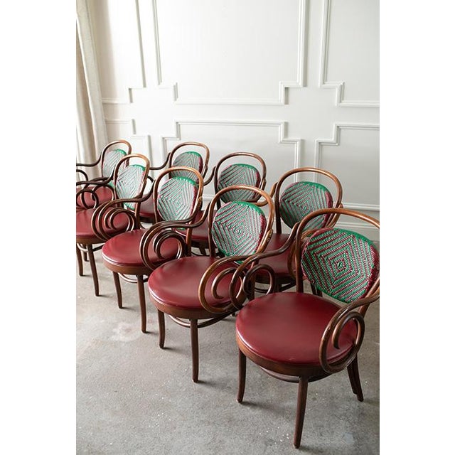 Set of 8 Shelby Williams Industries Inc Cafe chairs are inspired by the timeless bentwood designs of Michael Thonet. Their...