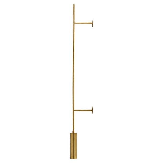 TF411 Wall Lamp in Satin Brass with Orientable Tubular Diffuser by Daluce For Sale - Image 8 of 8