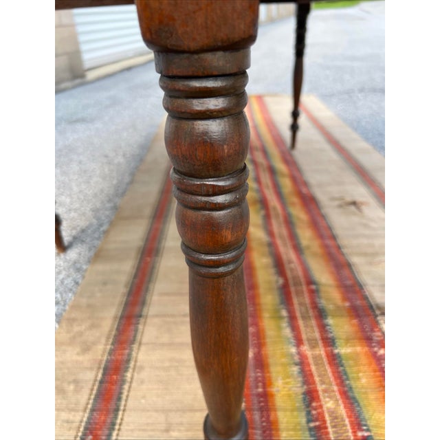 Antique Sheraton Walnut Drop Leaf Table, Shenandoah Valley of Va, 1830’s For Sale - Image 11 of 12