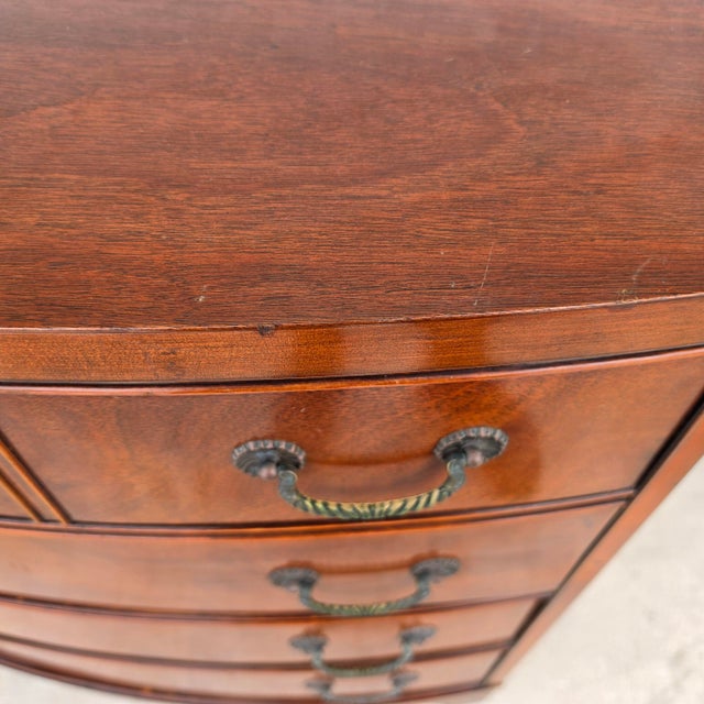 Vintage Century Furniture Georgian Bowfront Chest of Drawers For Sale - Image 12 of 14