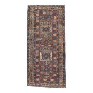 Antique Caucasian Kuba Rug 3’7” X 7’7"