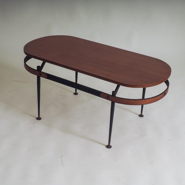 Wooden Oval Coffee Table by Silvio Cavatorta, 1950s For Sale - Image 13 of 14