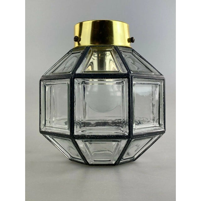 Mid-Century Space Age Ceiling Lamp in Glass from Limburg For Sale - Image 6 of 13