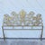 Metal Hollywood Regency Rococo-Style Gold-Gilt Cast Metal Scrollwork Headboard French Style For Sale - Image 7 of 10