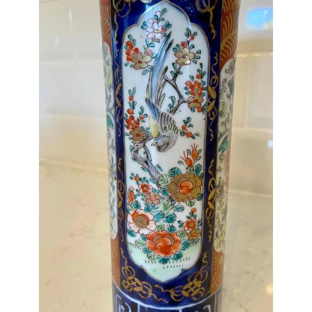Ceramic Antique Imari Vase For Sale - Image 7 of 10