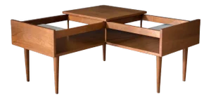 1960s Mid-Century Modern Milo Baughman Glenn of California Walnut Corner Table