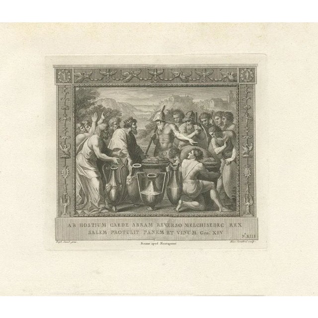 H. Carattoni, Religious Illustration Depicting God's Covenant with Abraham, 1850, Print For Sale - Image 5 of 7