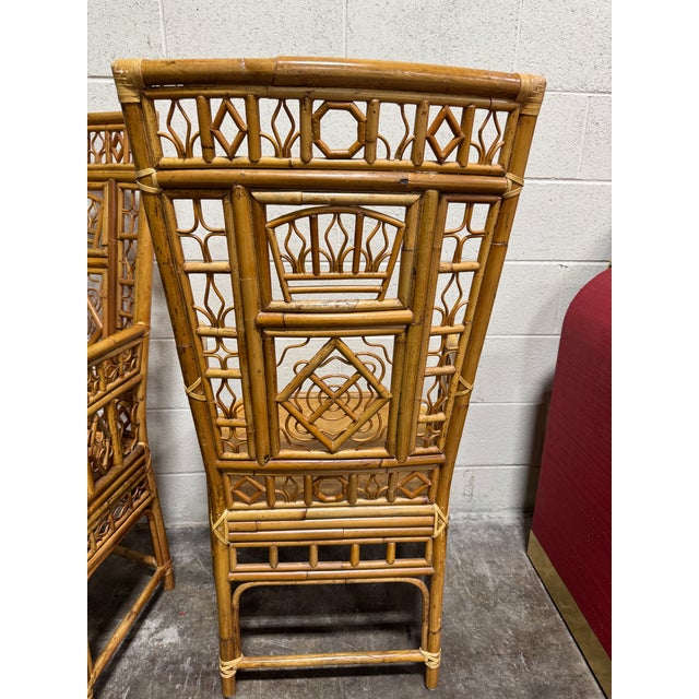 Vintage Boho Coastal Bamboo Arm Dining Chairs - A Pair For Sale In Richmond - Image 6 of 12