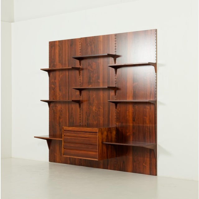 Cado Rosewood Wall Unit with Back Panels by Poul Cadovius for Cado, Denmark, 1960s For Sale - Image 4 of 15