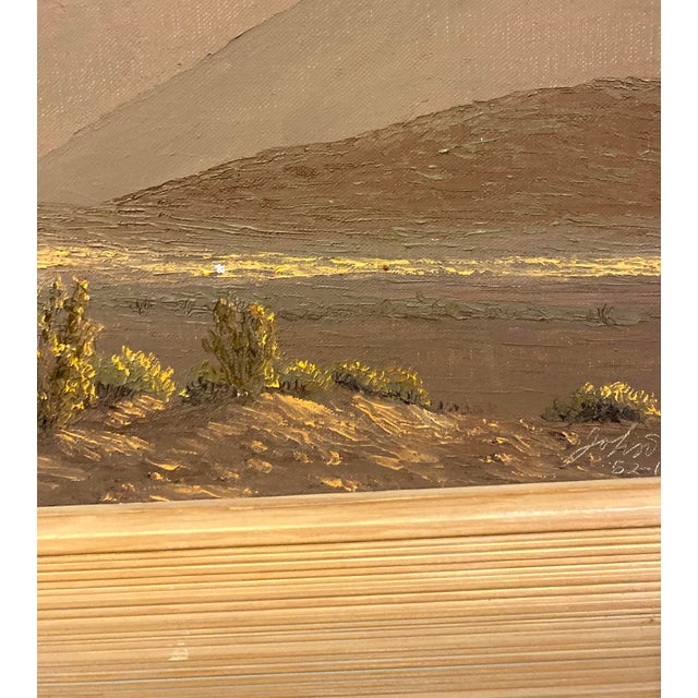 John W. Hilton Desert Oil Painting Large 43" California Southwest Landscape Art For Sale - Image 9 of 17