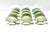 A wonderful set of seaside placecard holders. Perfect for the beach or lake house. The colors vary between green and blue....