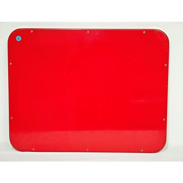 Mid-Century Modern Rectangular Red Lacquered Tray with Brass Corners from Rue Royale, 1960/70 For Sale - Image 11 of 14
