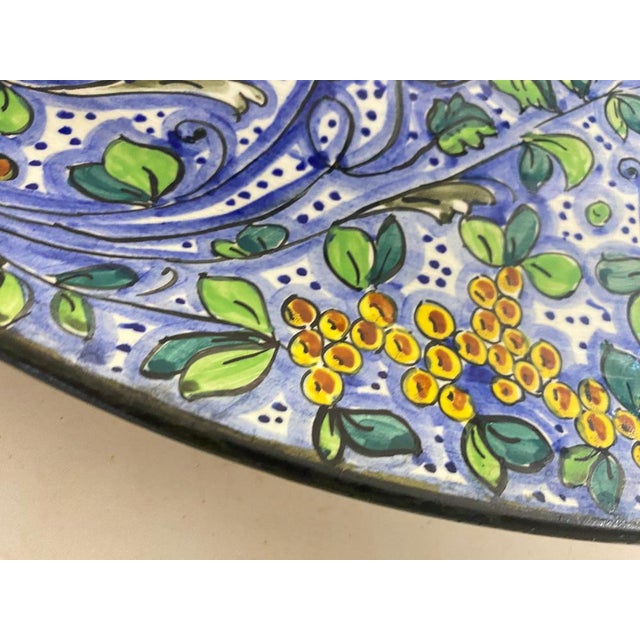 Large 20th Century Ceramic Dish in Yellow and Blue from C.Lombardo, Italy, 1960s For Sale - Image 9 of 18