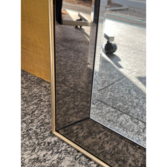 Gold Large Mid-Century Modern Statement Crystal and Smoked Glass Wall Mirror by Schöninger, 1970s For Sale - Image 8 of 17