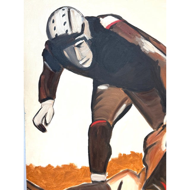 “The Pile-Up: 1930s Football”Mid-Century Oil on Canvas by T. Byrne, 30" x 48" For Sale - Image 14 of 18